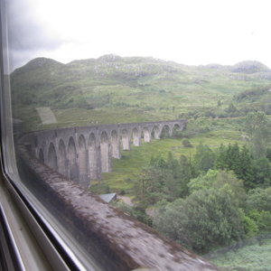Glenfinnan viaduct from the train