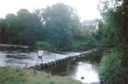 West Yorkshire Scenes. Ilkley. Ben Rhydding. Steppping Stones. 1.jpg