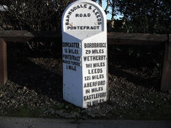 Pontefract. MilePost. Park Road.JPG