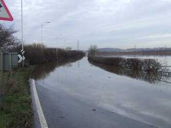 Floods. West Yorkshire Scenes. Castleford. Barnsdale Road. 5.JPG