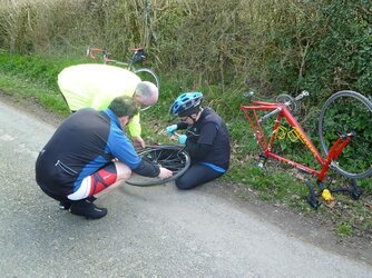 Puncture on way home.JPG