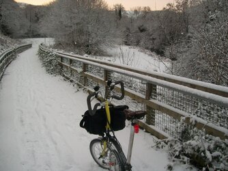 Brompton in snow.JPG