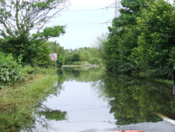 Floods. West Yorkshire Scenes. Fairburn Ings. Newton Lane. 1.JPG