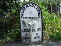 North Yorkshire Scenes. Selby. Milestone. Thorpe Willoughby.JPG