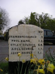 West Yorkshire Scenes. Bramhope. MileStone. 2.JPG