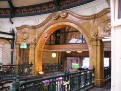 Leeds. Market Hall. Interior Vicar Lane Entrance.JPG