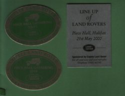 Land Rover. Miscellania. Line Up Of Land Rover Badges (Piece Hall).jpg