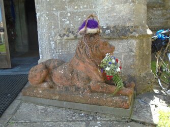 220611-8200 Mark  Holy Cross-St Mark-Jubilee clad door lion-sovereign.JPG