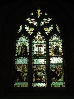 220723-9389 Badgworth-St Congar-E window-St Congar anchorite right top panel.JPG