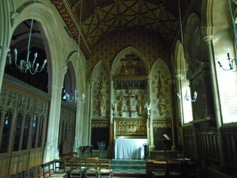 220902-0441 Barrow Gurney-St Mary & St Edward S aisle reredos by Zwinck of Oberammergau.JPG