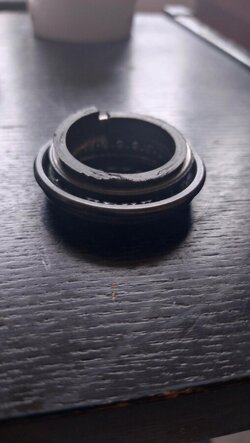 Ecosmos High Spped Folding Bike Damaged bearing headset.JPG