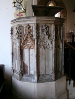 250331-0628  W Kington  St Mary-C15 perpendicular style carved wood pulpit.JPG