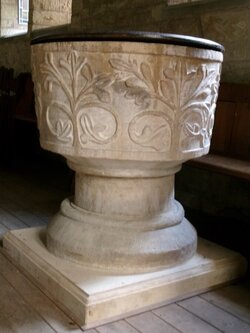 250602-1886 Duntisbourne Abbots St Peter Norman font.JPG