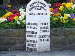 West Yorkshire Scenes. Micklefield. Great North Road. Milepost. Old Alignment. 2.JPG