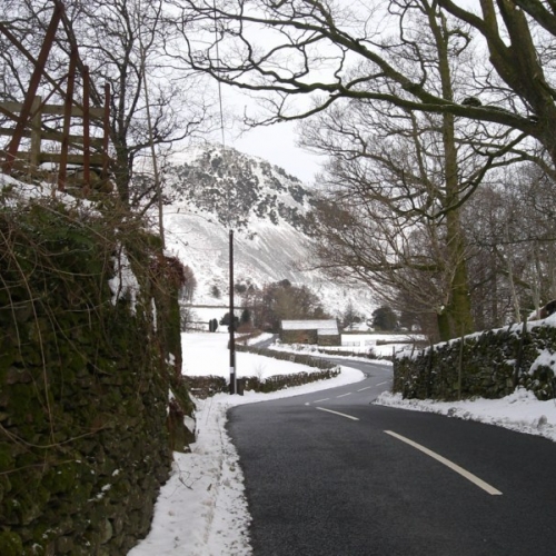 Arjimlad's snowy ride up the Kirkstone Pass..