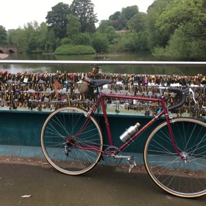 Same bridge, different year, different bike! The Hetchins this time