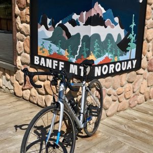 At Mt Norquay ski hill, Banff, AB