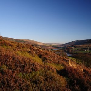 Longdendale Valley near Tintwistle quarry looking towards Woodhead