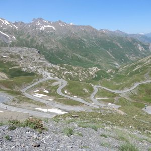 View down northern valley from near Col du Galibier