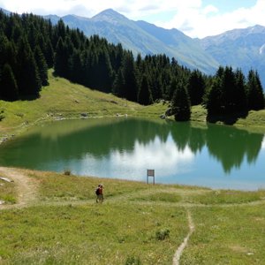 Lac de la Grand Lechère above Montgellafrey