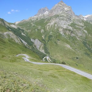 Some of the bends near the top of the climb to Col du Glandon from the north