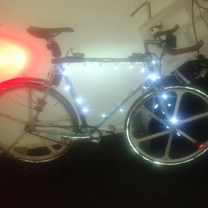CP Fixie 2013 with new modified frame strip light...