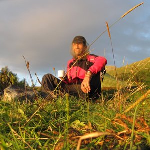 Camping by Loch Ailort, with midge protection