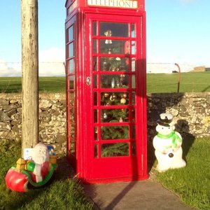 Christmas decorations in the parish of Dothan, Anglesey.