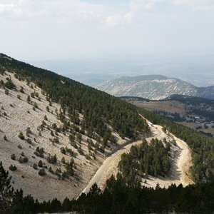 Mont Ventoux looking down towards Malaucene