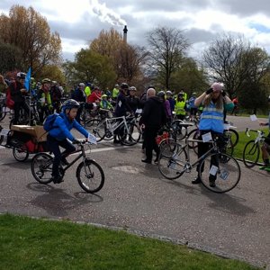 The feeder rides gather at Glasgow Green