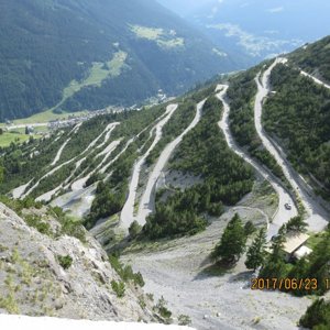 View west from Torri di Fraele, near Bormio Italia