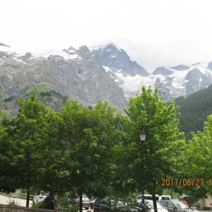 View from hotel room window in La Grave, west of Col du Galibier