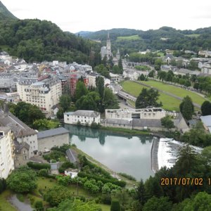 Lourdes viewed from Chateau Fort on high hill