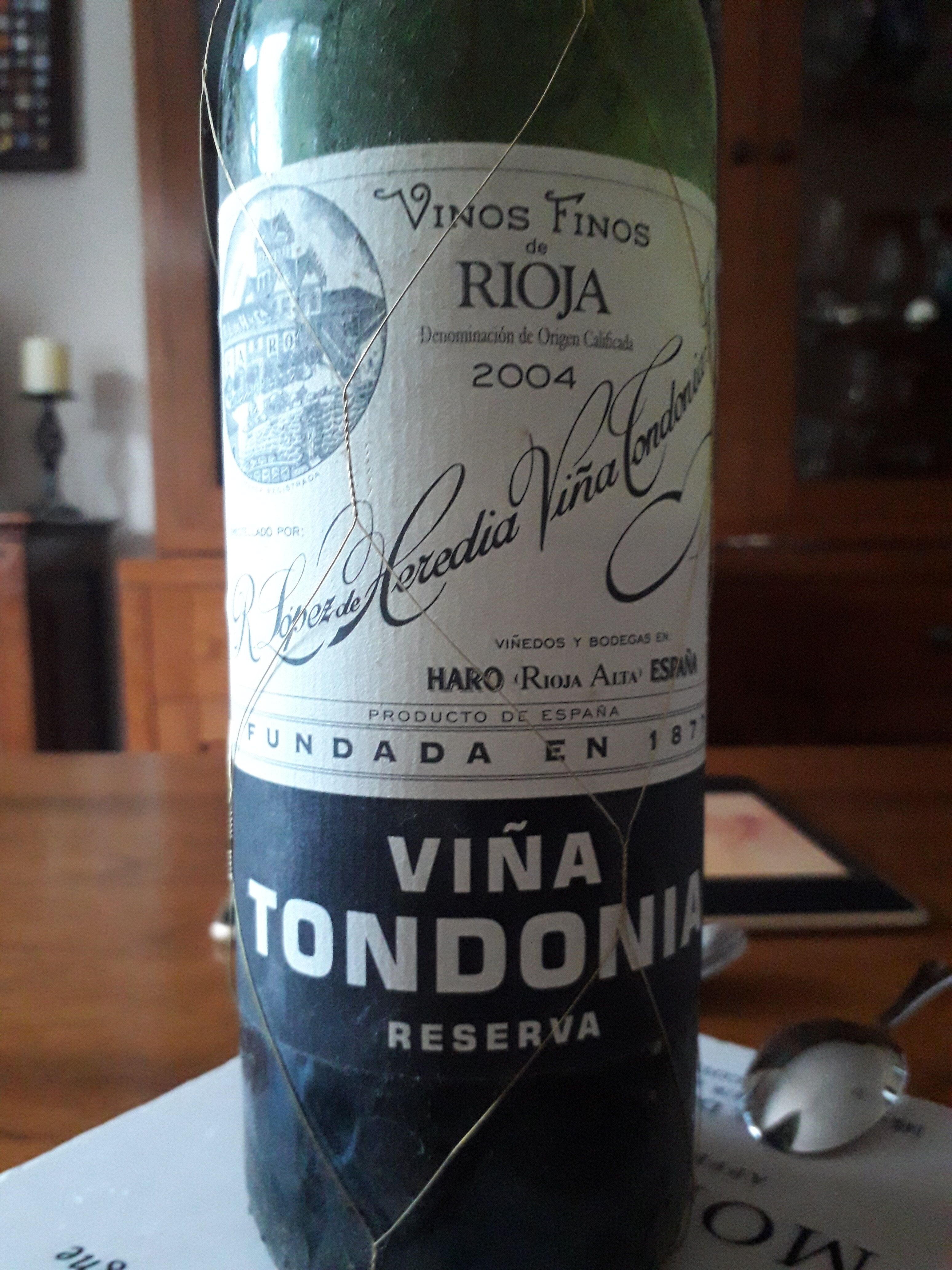 2004 Lopez Heredia Viña Tondoñia Reserva