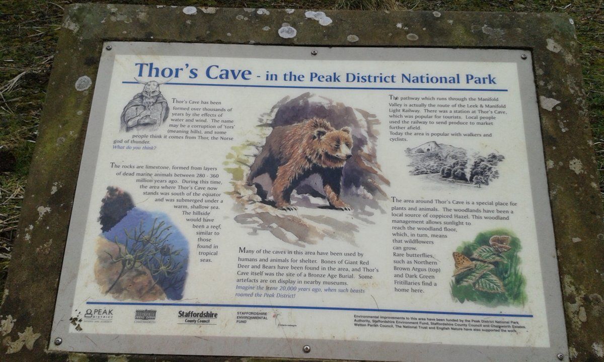 as the picture says Thors cave manifold valley