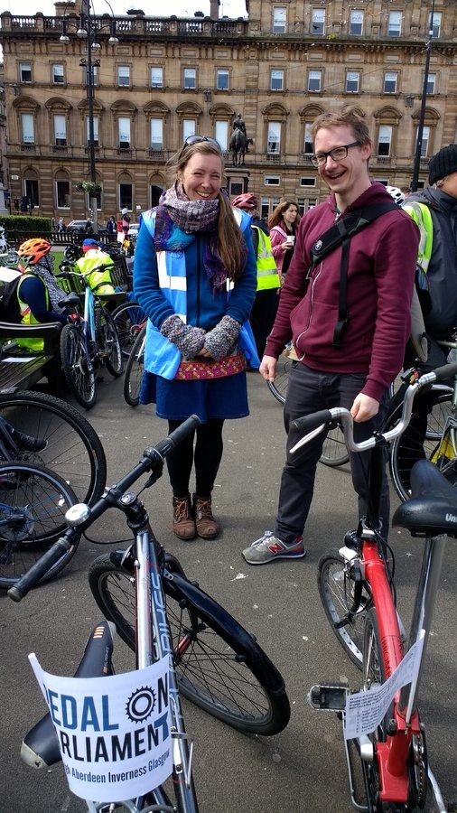 Eilidth, a ride leader, and Jake