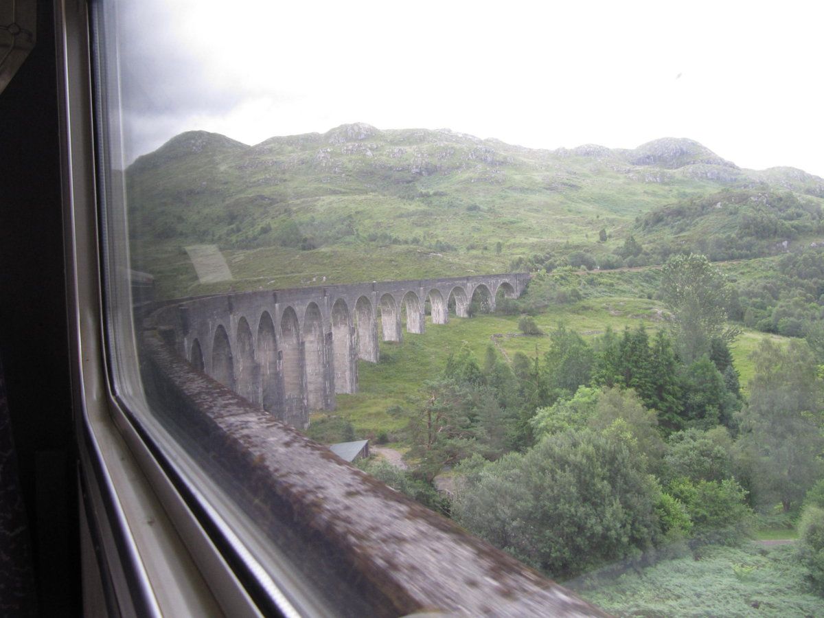 Glenfinnan viaduct from the train