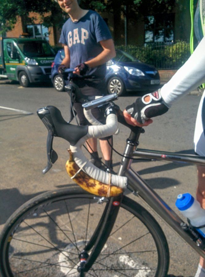 Handlebar found attached to banana