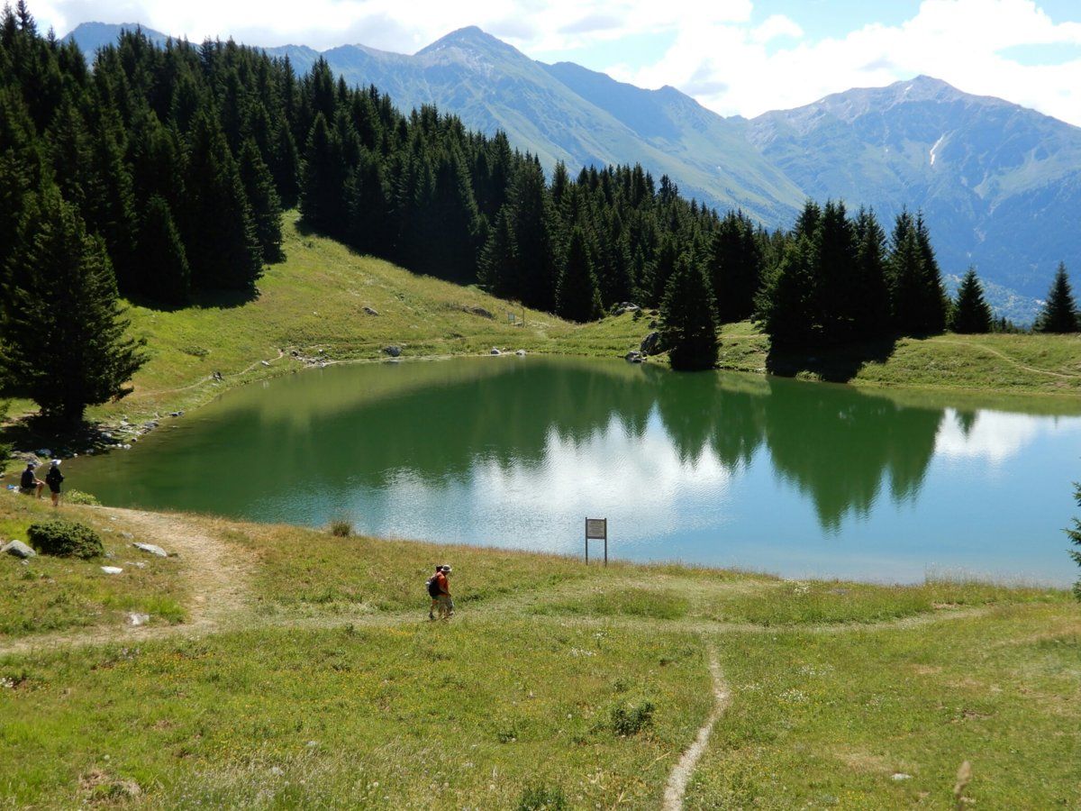 Lac de la Grand Lechère above Montgellafrey