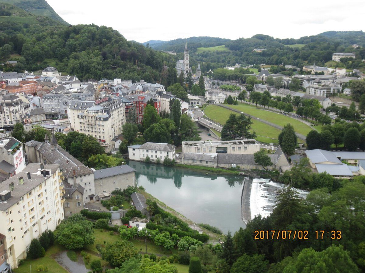 Lourdes viewed from Chateau Fort on high hill