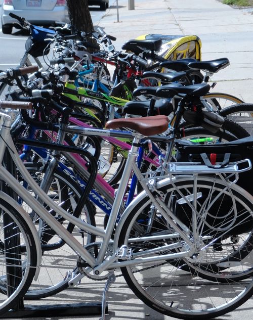 Many bicycles