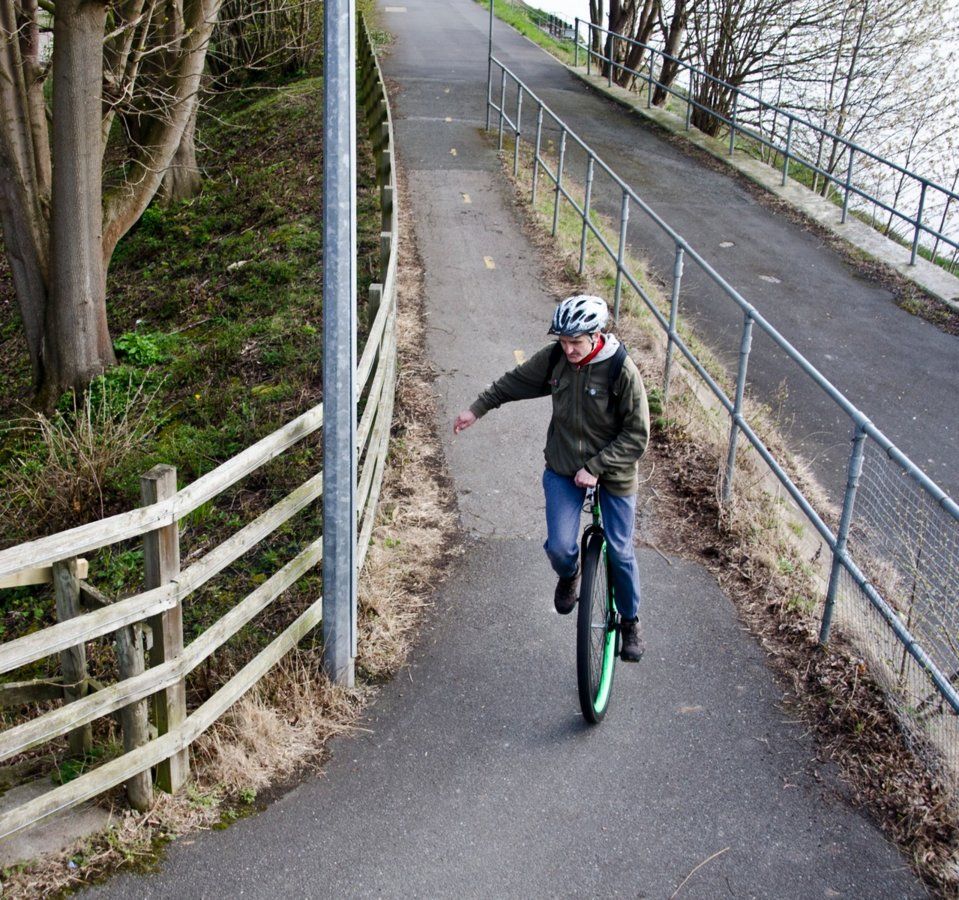 Monocycle going uphill 2