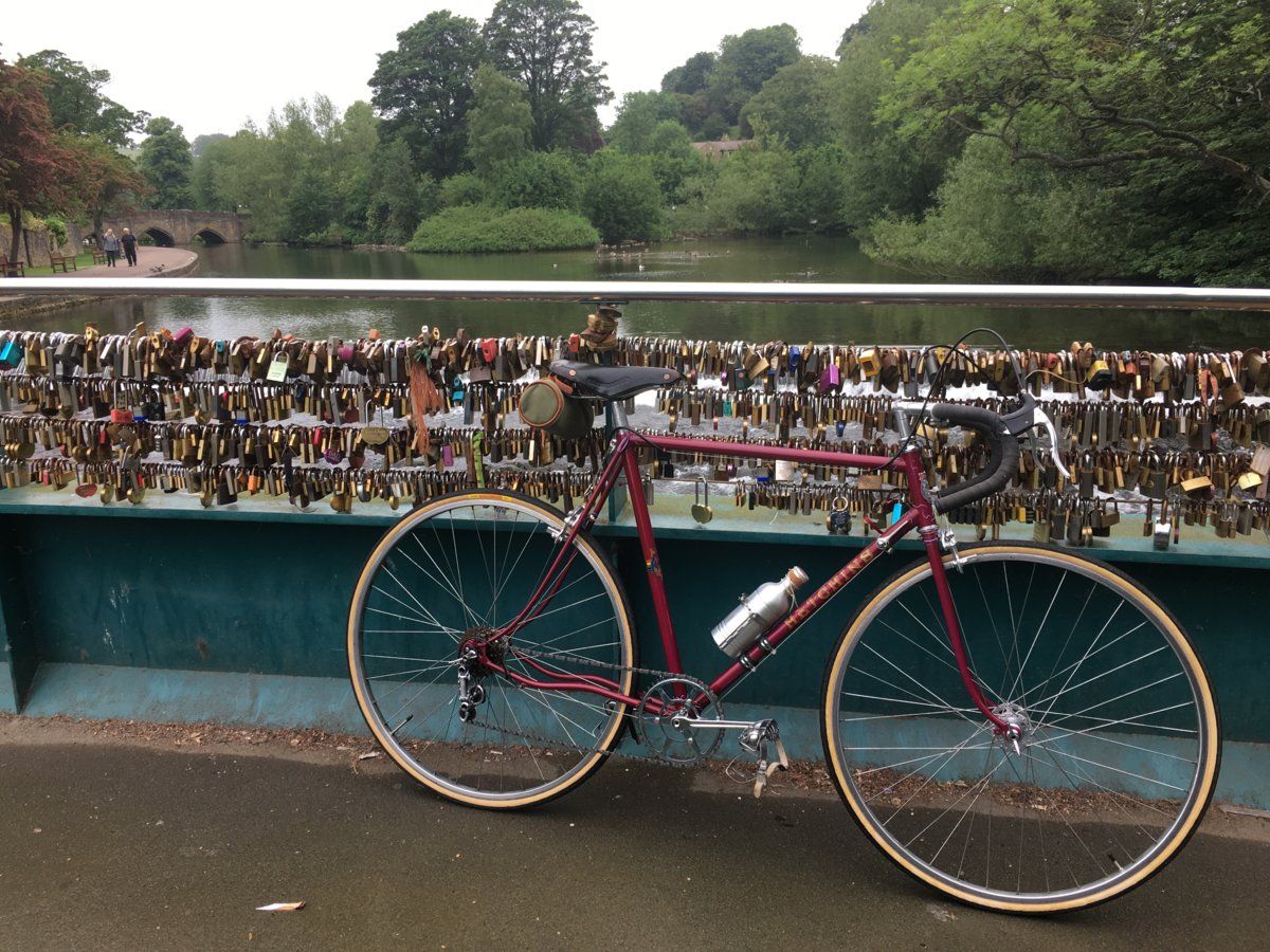 Same bridge, different year, different bike! The Hetchins this time