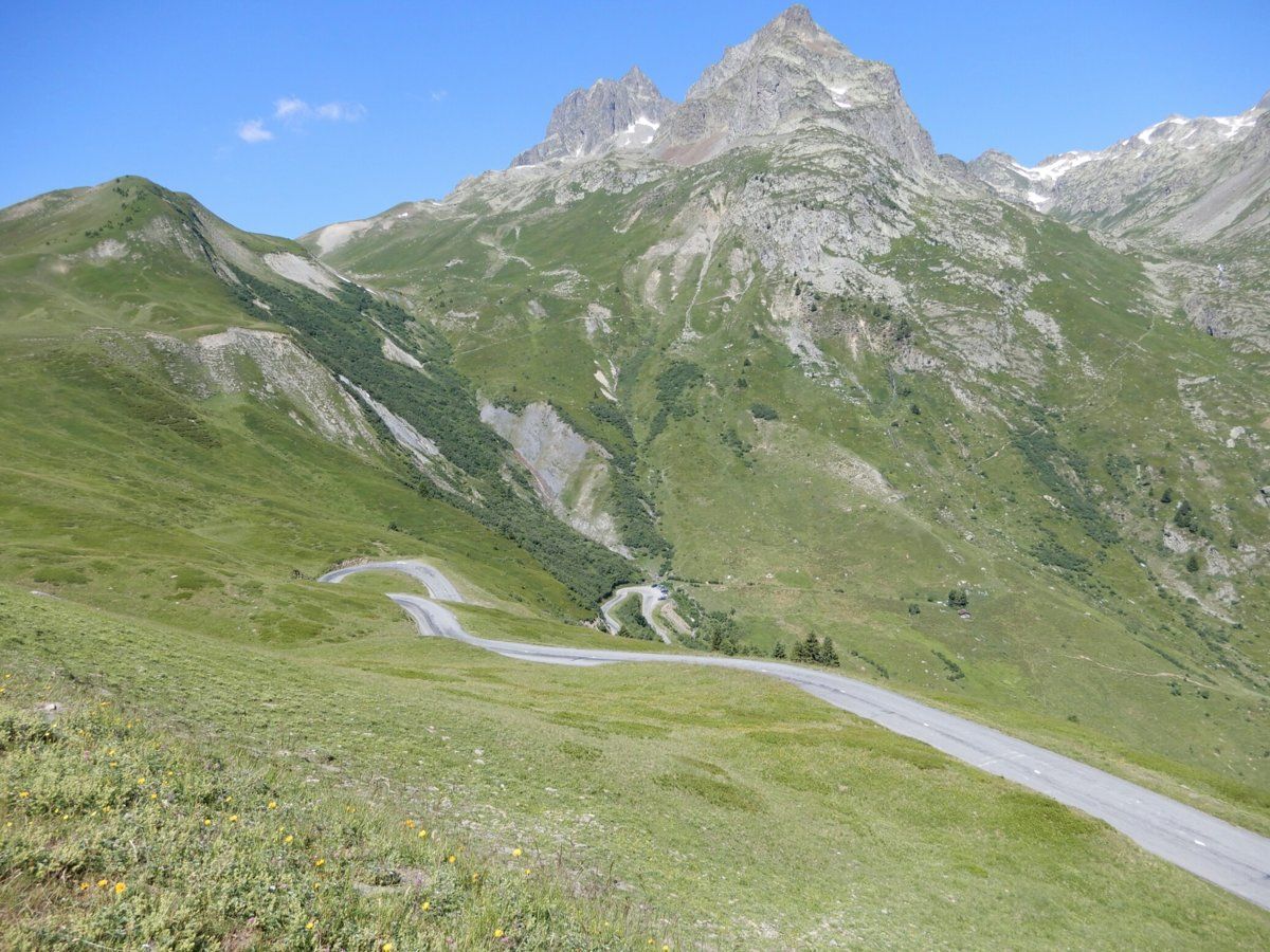 Some of the bends near the top of the climb to Col du Glandon from the north