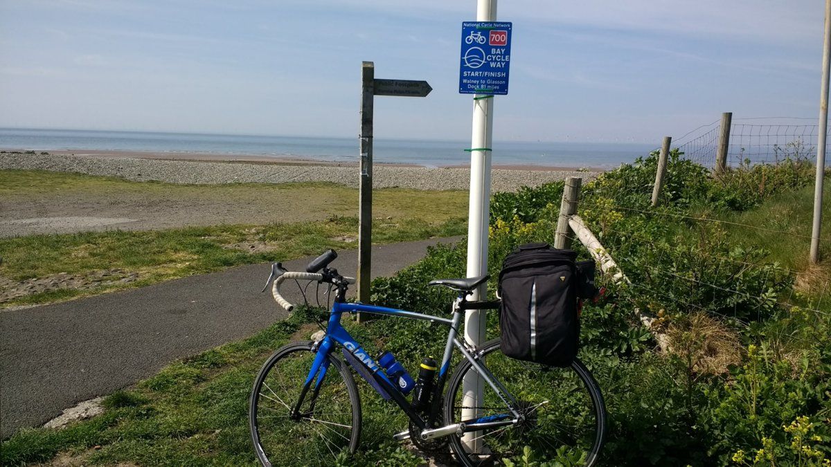 Start of Bay Cycle Way on Walney Island