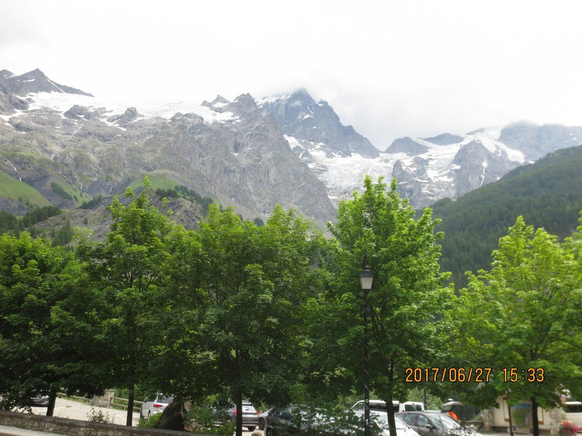 View from hotel room window in La Grave, west of Col du Galibier